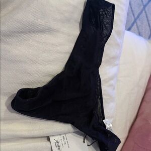 Cotton Club Navy Sheer Thong USA 34
